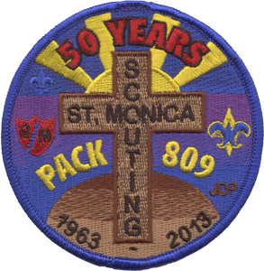 Cub scout reverent cross custom embroidered patch