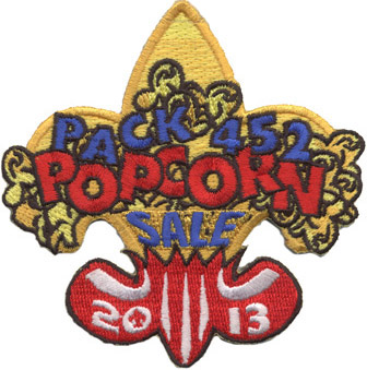 fluer-de-lis shape custom cub scout popcorn sale patch