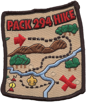 Hiking trail map cub scout custom patch