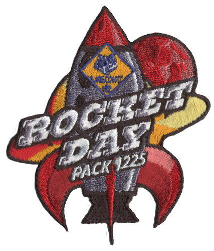 Custom ClassB Cub scout space derby rocket patch