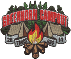 troop greenhorn campout patch