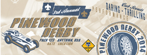 race day cub scout pinewood derby custom vinyl banner