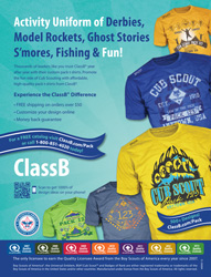 classb Cub Scout Pack ad for custom t-shirts in scouting magazine