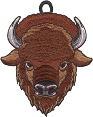 Buffalo Wood Badge Critter Head Patch