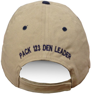 custom embroidered ball cap personalization for Boy scouts