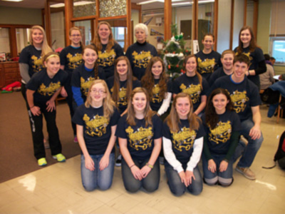 Key Club group photo wearing Key Club custom t-shirts from ClassB