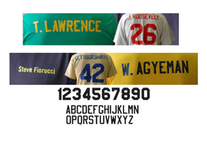 t-shirt Personalization with names and numbers